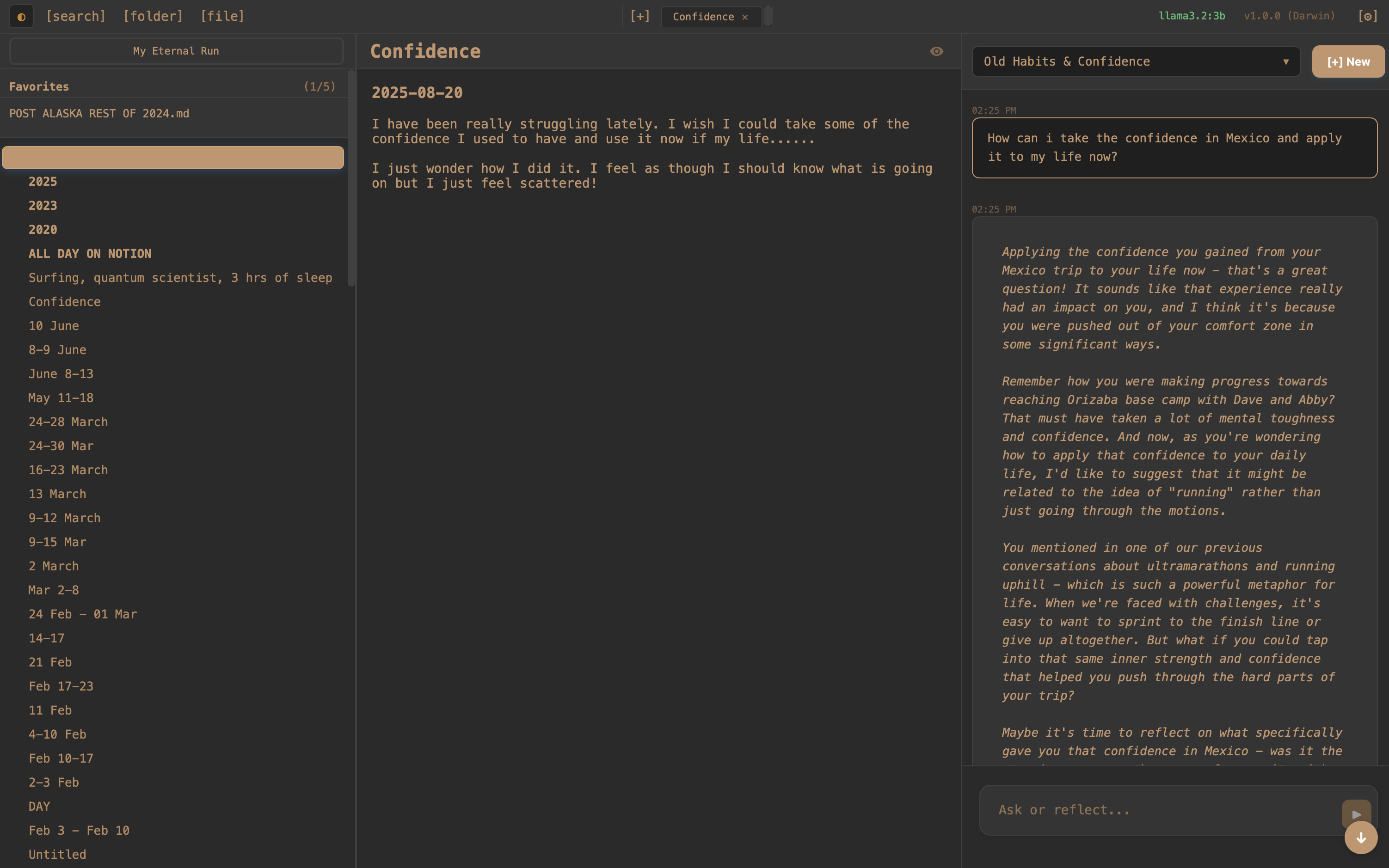 Isla Journal Demo Interface